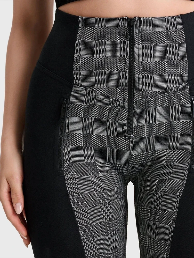 Freddy Women's Mosaic Weave High-Rise Sculpting Skinny Pants