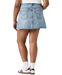 Levi's Plus Cotton Iconic 501 Mid-Rise Denim Skirt