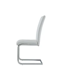 Upholstered Faux Leather Side Dining Chairs Set of 4 for Everyday Dining Comfort