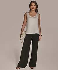 Donna Karan New York Women's Satin Scoop-Neck Tank Top