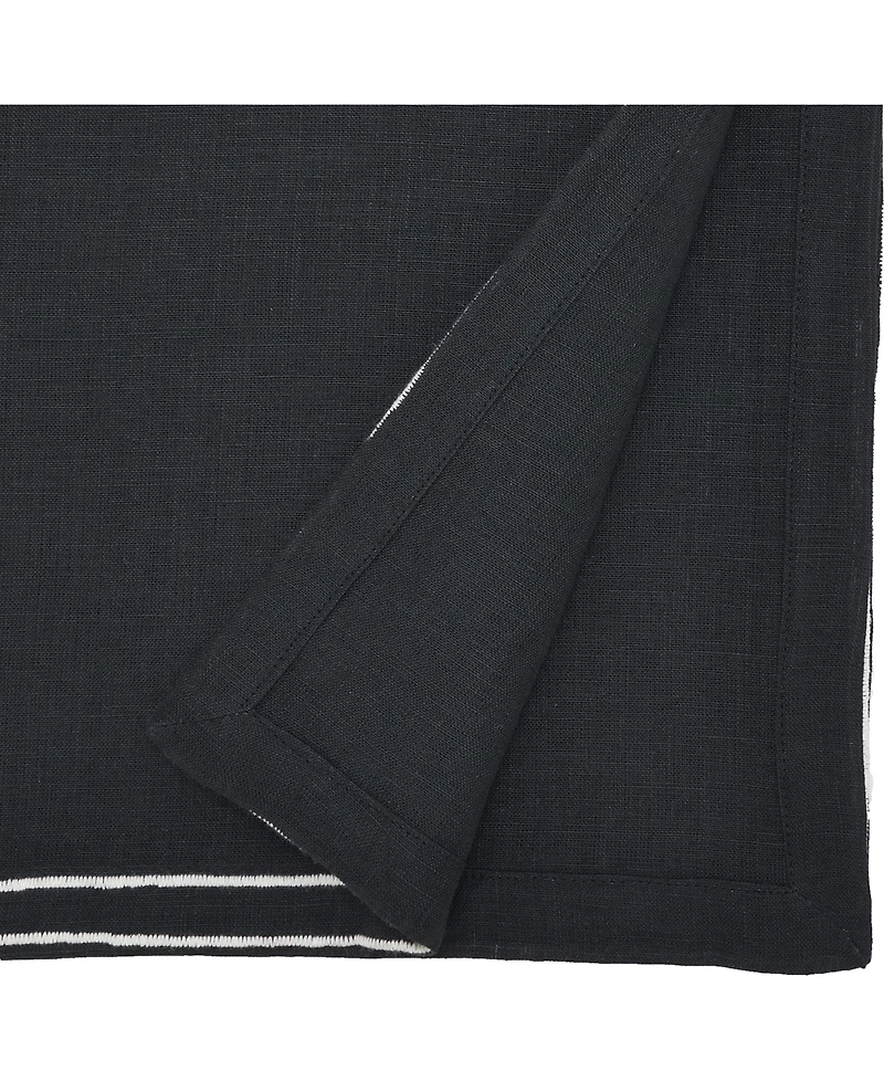 Saro Lifestyle Double Line Embroidered Table Runner 16" x 72"