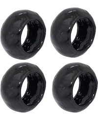 Saro Lifestyle Textured Capiz Napkin Rings, Set of 4