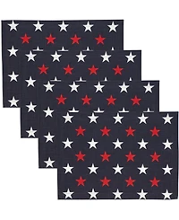 Saro Lifestyle Patriotic Americana Cotton Stars Placemats, 14" x 20"