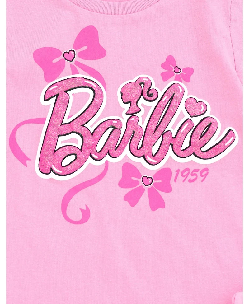 Barbie Toddler Girls Peplum T-Shirt and Shorts Outfit Set