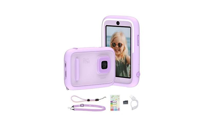 myFirst Camera 50 (Purple) New Ai Editor Camera for Kids, 20MP Photos 1080P Video, Front & Selfie Lens, Birthday Gifts for Boys & Girls Ages 4-15 Port