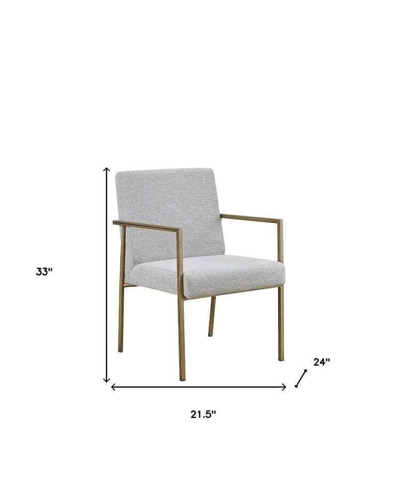 Fabric Dining Arm Chair with Padded Seat for Kitchen or Dining Room