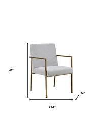 Fabric Dining Arm Chair with Padded Seat for Kitchen or Dining Room