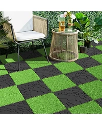 Streamdale 12" Patio Deck Tiles, Diy Interlocking, Easy Install, 44pcs, Dark Gray