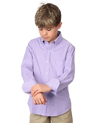 Tailorbyrd Big Boys Signature Gingham Long Sleeve Shirt