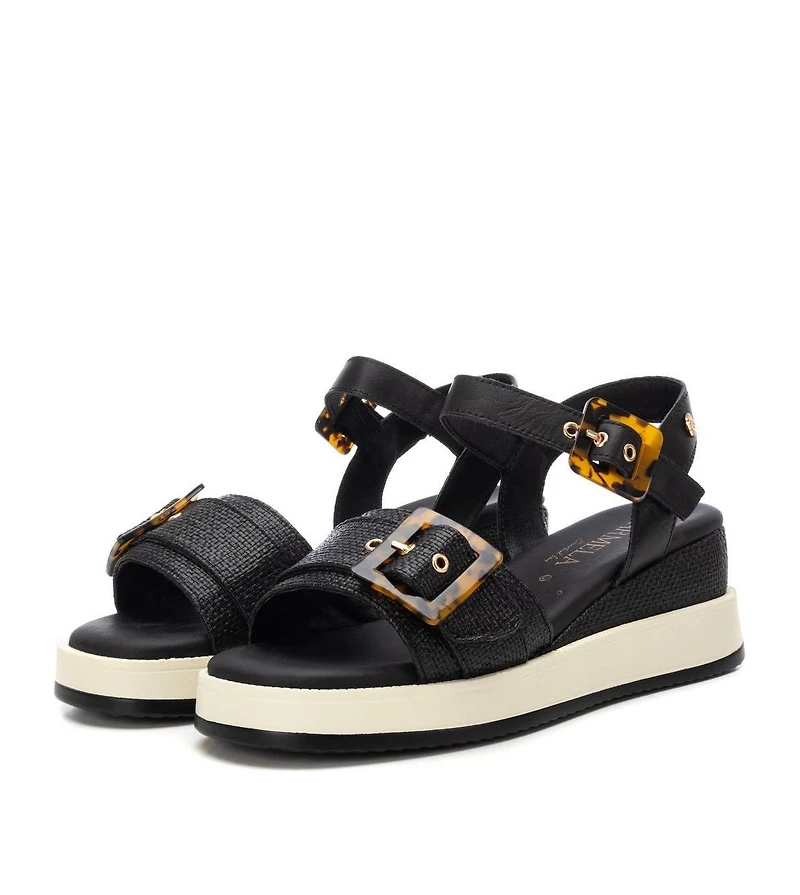 Carmela Leather Women's Wedge Sandals By Xti