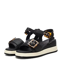 Carmela Leather Women's Wedge Sandals By Xti