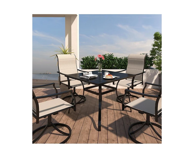 Casainc Square Outdoor Restaurant Steel Table