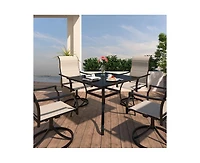 Casainc Square Outdoor Restaurant Steel Table