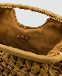 Mango Women's Natural Fiber Clutch Bag