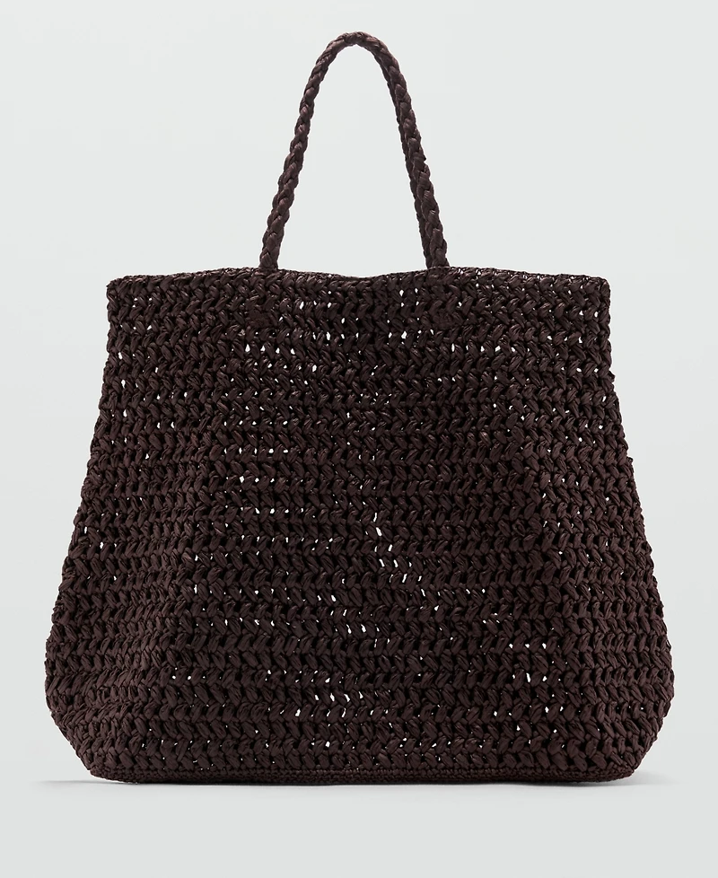 Mango Women's Natural Fiber Maxi Bag