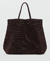 Mango Women's Natural Fiber Maxi Bag