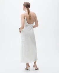 Mango Women's Floral Jacquard Dress