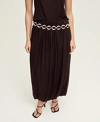 Mango Women's Puffed Hem Wool Blend Skirts