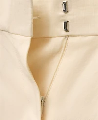 Mango Women's Straight Linen Blend Suit Pants
