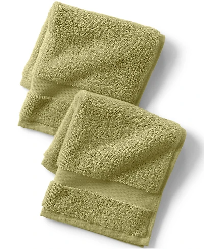 Lands' End Essential Cotton 2-Piece Washcloth Set