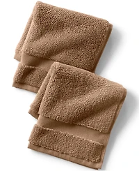 Lands' End Essential Cotton 2-Piece Washcloth Set