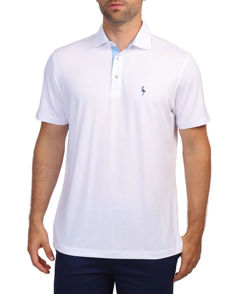 Tailorbyrd Men's Melange Mesh Performance Polo