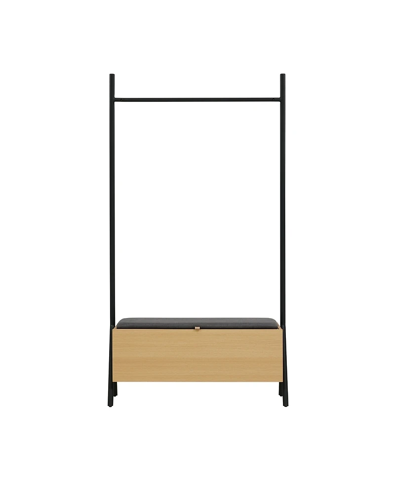 Manhattan Comfort Paloma 38" Modern Upholstered Open Hanging Closet