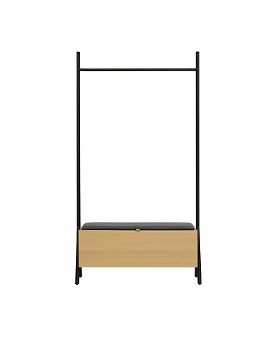 Manhattan Comfort Paloma 38" Modern Upholstered Open Hanging Closet