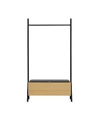 Manhattan Comfort Paloma 38" Modern Upholstered Open Hanging Closet