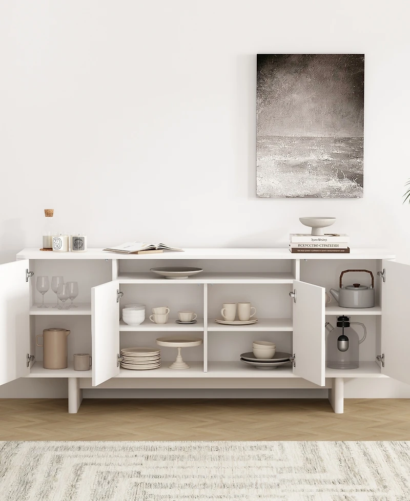 Manhattan Comfort Ella 70.9" Modern 9-Shelf Sideboard