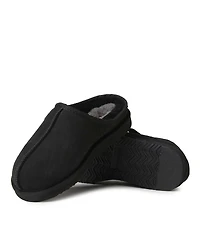 Dearfoams Men's Fireside By Grafton Genuine Shearling Clog Slipper
