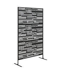 Outsunny 78" H x 48" W Metal Outdoor Privacy Screen,