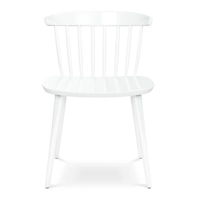 Heavy Duty Plastic Slat Back Dining Chair for Kitchen or Dining Room