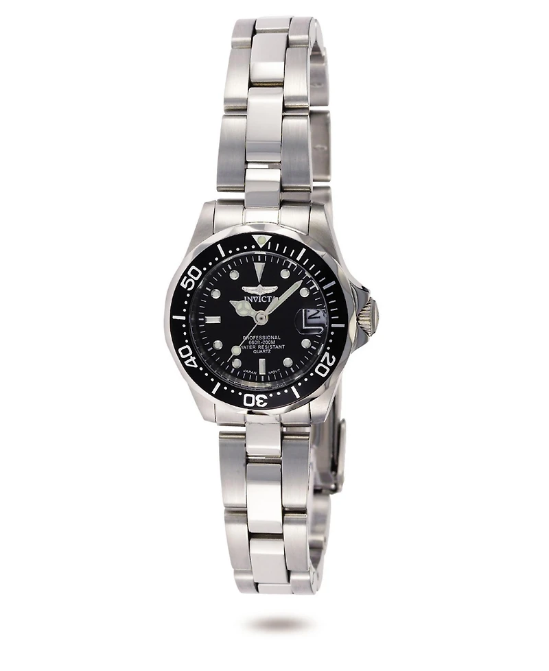 Invicta Women's 8939 Pro Diver Quartz 3 Hand Black Dial Watch