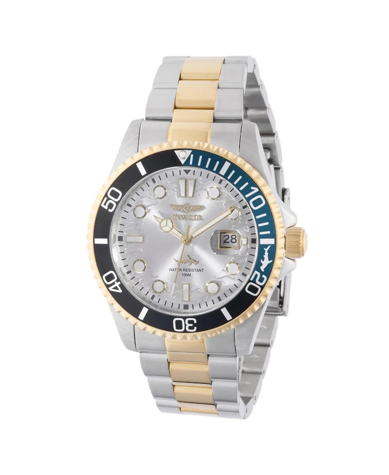 Invicta Men's Pro Diver Quartz 3 Hand Silver Dial Watch