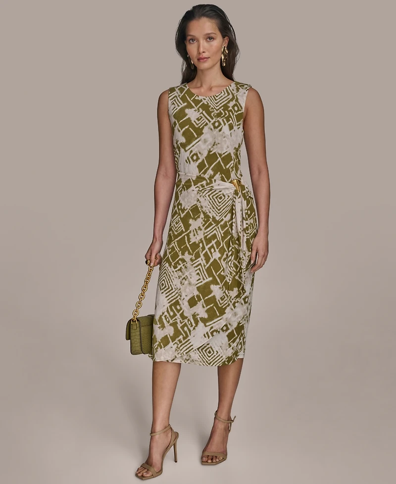 Donna Karan New York Women's Printed Sleeveless Dress