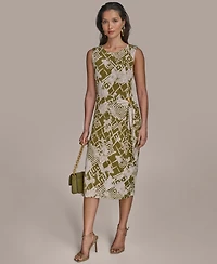 Donna Karan New York Women's Printed Sleeveless Dress