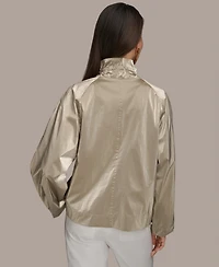 Donna Karan New York Women's Metallic Zip-Front Jacket