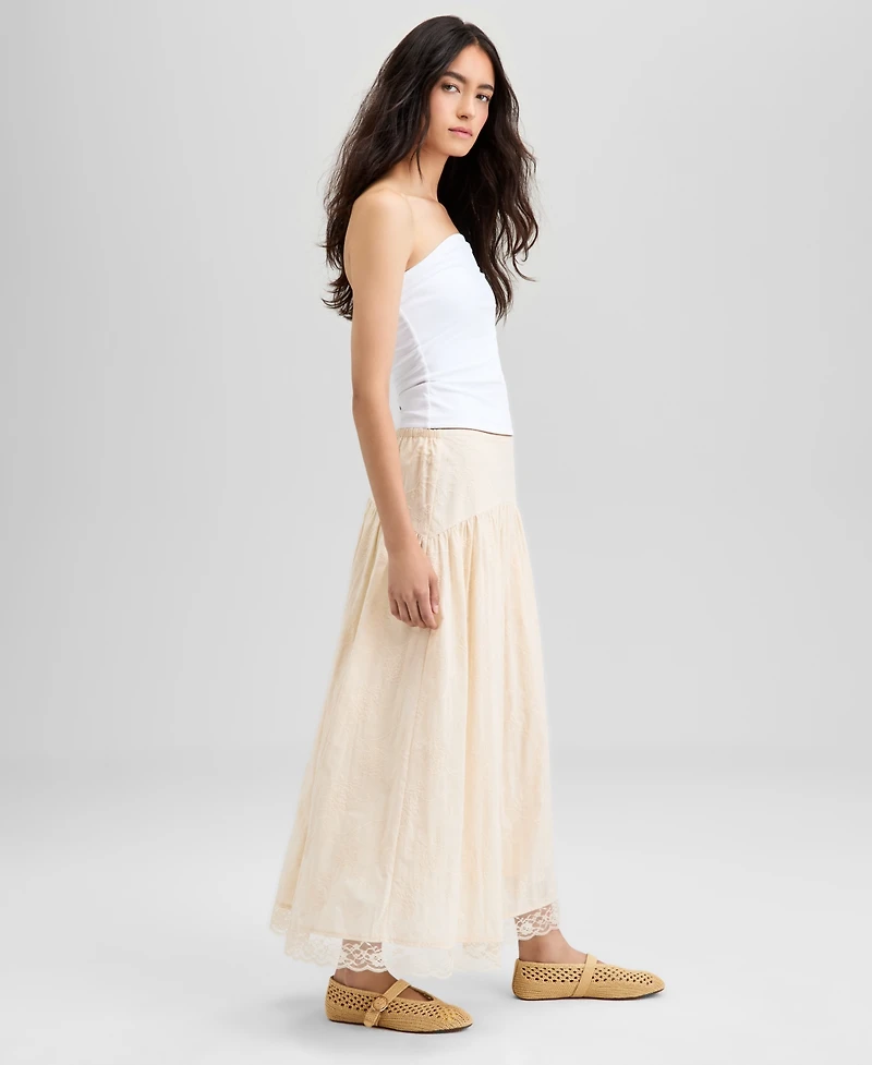 And Now This Women's Drop-Yoke Embroidered Maxi Skirt, Exclusively at Macy's