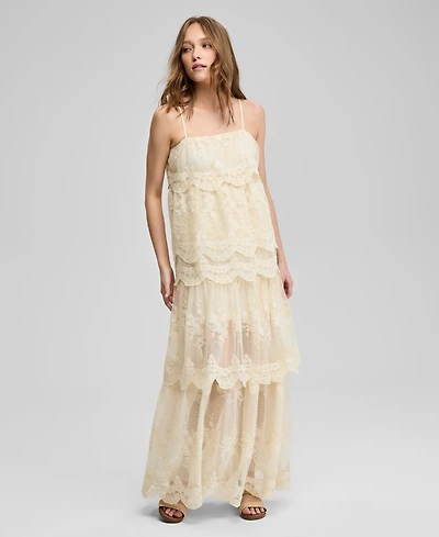 And Now This Women's Tiered Lace Maxi Dress, Exclusively at Macy's