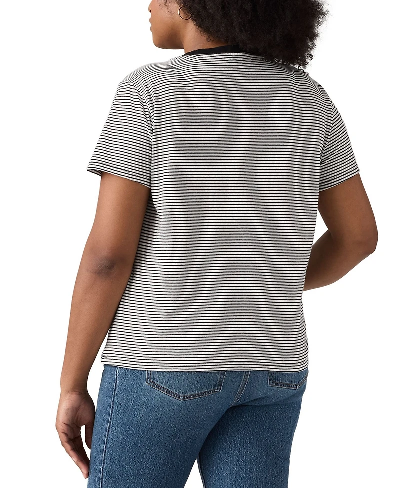 Levi's Plus Size Perfect Cotton Striped Short-Sleeve Tee