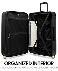 Elle Louvre 2-Piece Expandable Retro Spinner Luggage Set