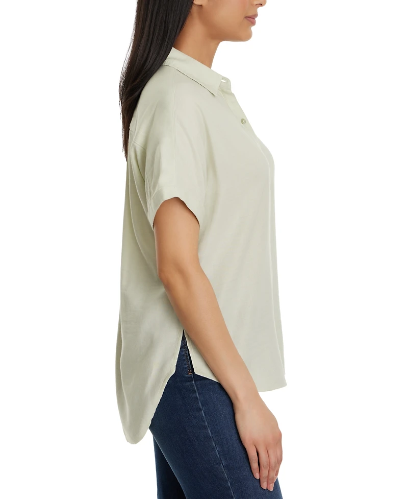Gloria Vanderbilt Petite Daisy Short-Sleeve Shirt