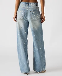 Steve Madden Women's Denim Fianna Barrel-Leg Jeans