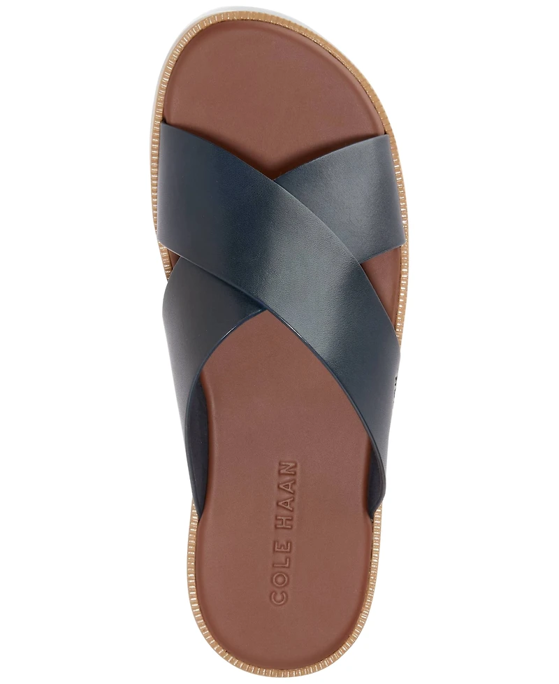 Cole Haan Men's Nantucket Cross Strap Slip-On Slide Sandals