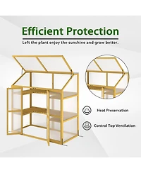 Streamdale Wooden Garden Greenhouse Polycarbonate Shed for Plant Protection