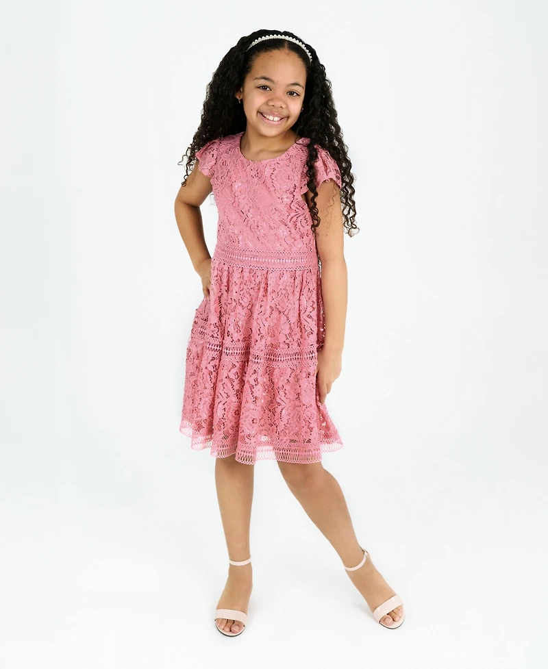 Rare Editions Big Girls Lace Party Dress
