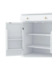 Streamdale Modern Freestanding Kitchen Pantry with Drawer & Adjustable Shelves