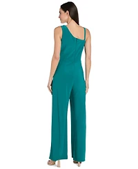 R & M Richards Plus Asymmetric Overlay Jumpsuit