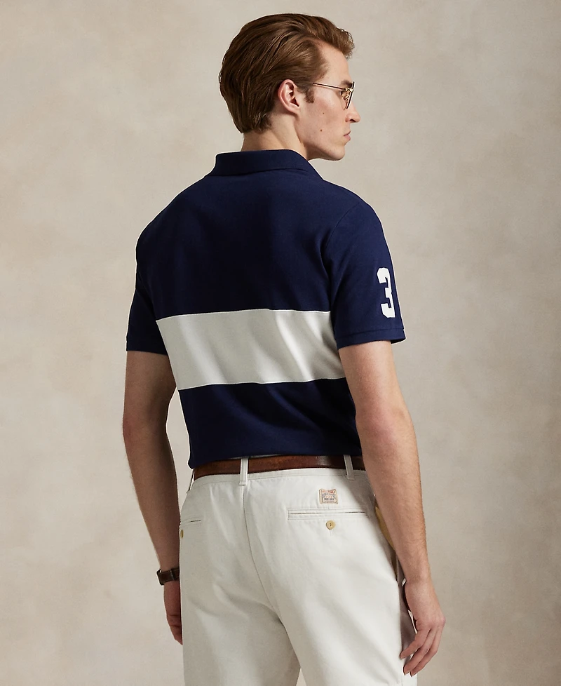 Polo Ralph Lauren Men's Custom Slim Fit Big Pony Mesh Polo Shirt